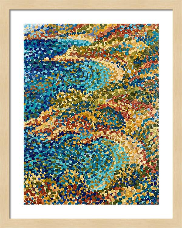 Abstract Dots Over Mediterranean Waves
