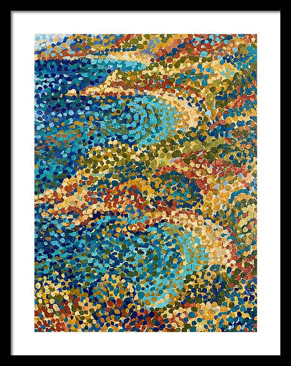 Abstract Dots Over Mediterranean Waves