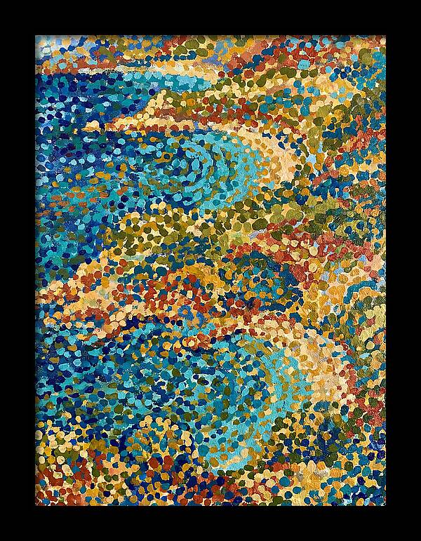 Abstract Dots Over Mediterranean Waves