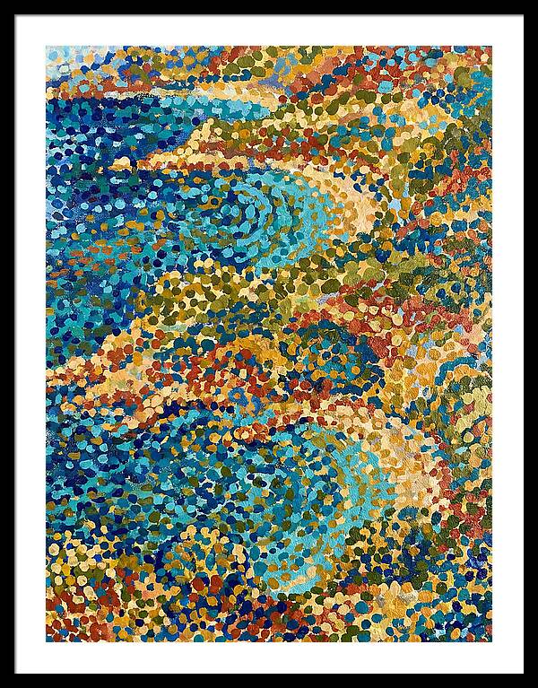 Abstract Dots Over Mediterranean Waves