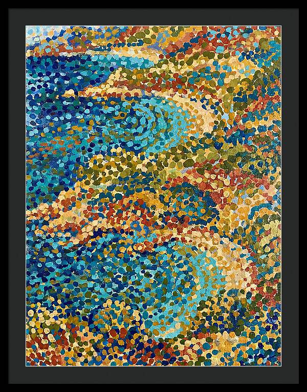 Abstract Dots Over Mediterranean Waves