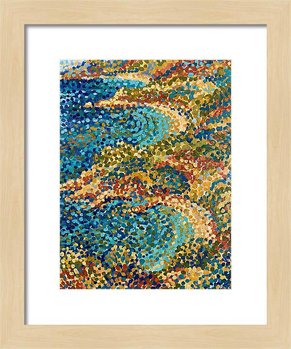 Abstract Dots Over Mediterranean Waves