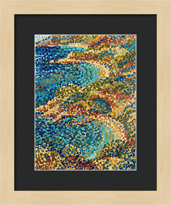 Abstract Dots Over Mediterranean Waves