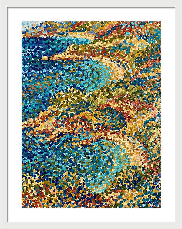 Abstract Dots Over Mediterranean Waves
