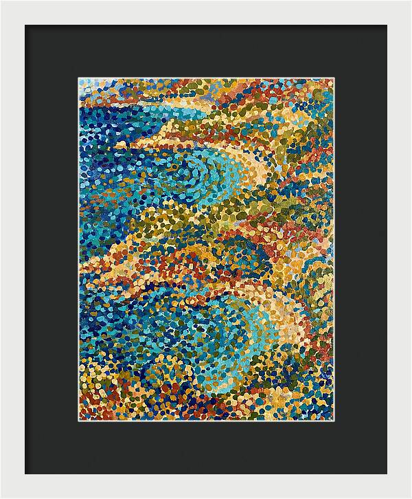 Abstract Dots Over Mediterranean Waves
