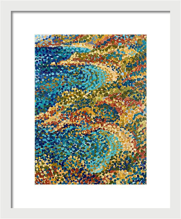 Abstract Dots Over Mediterranean Waves