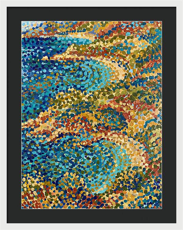 Abstract Dots Over Mediterranean Waves