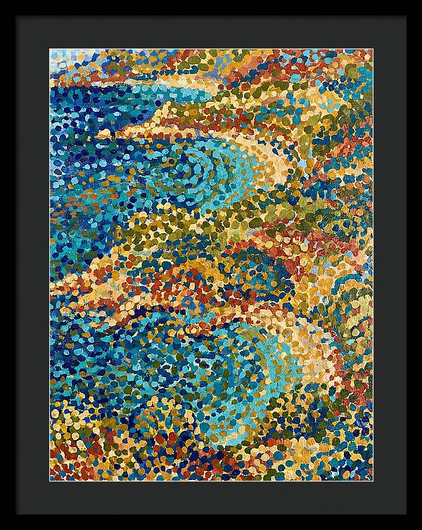 Abstract Dots Over Mediterranean Waves