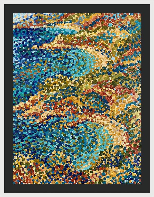 Abstract Dots Over Mediterranean Waves