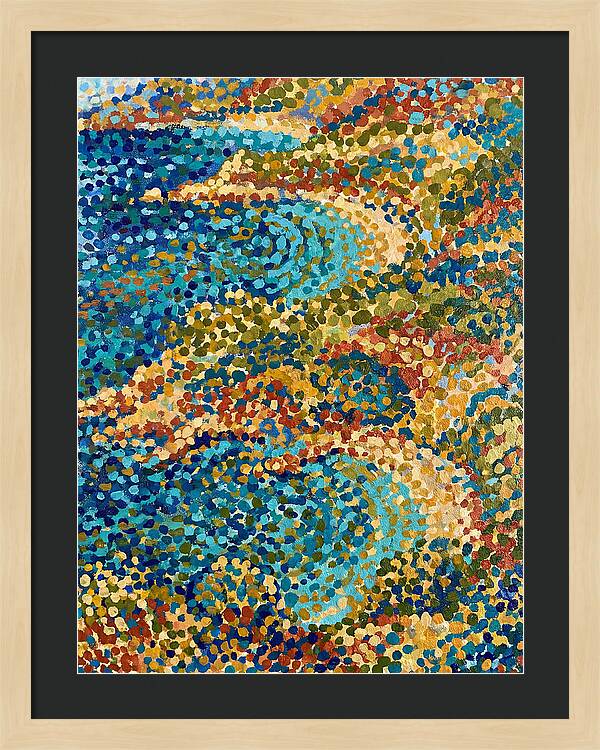 Abstract Dots Over Mediterranean Waves