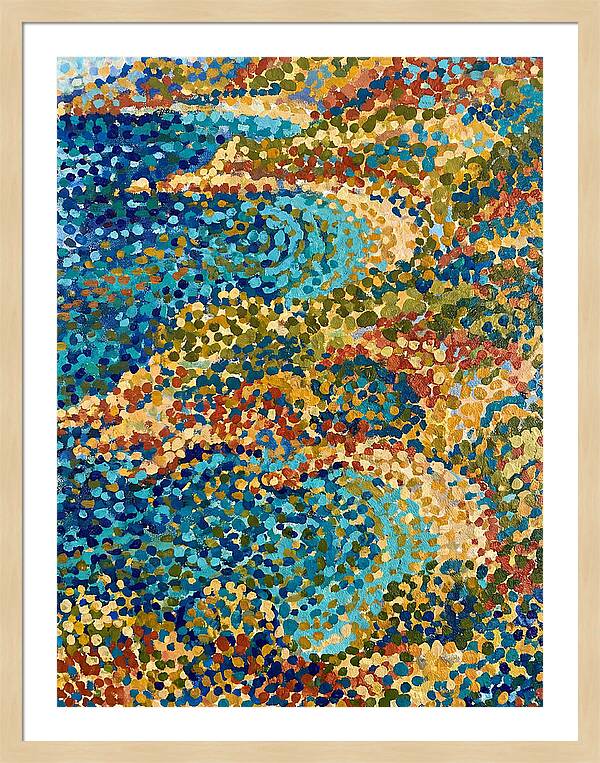 Abstract Dots Over Mediterranean Waves