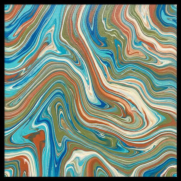 Abstract Flow In Mediterranean Tones