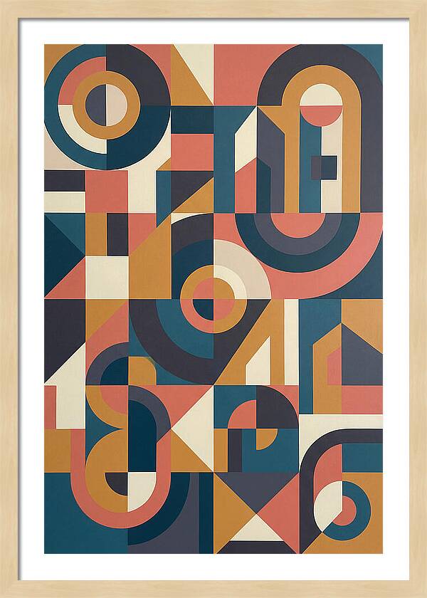 Abstract Geometry In Bold Colors