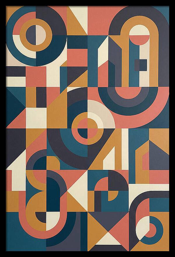 Abstract Geometry In Bold Colors
