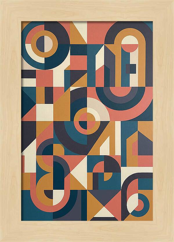 Abstract Geometry In Bold Colors