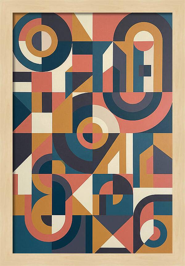 Abstract Geometry In Bold Colors