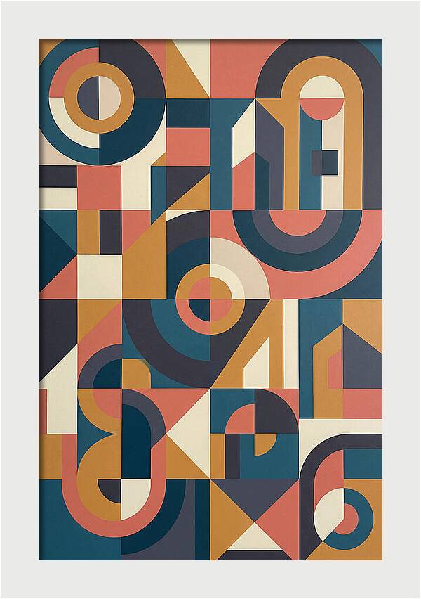 Abstract Geometry In Bold Colors