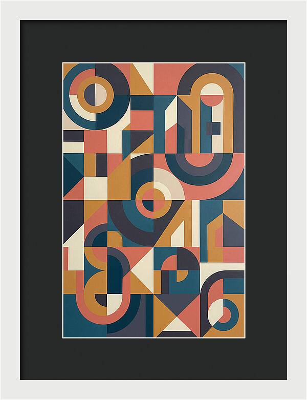 Abstract Geometry In Bold Colors