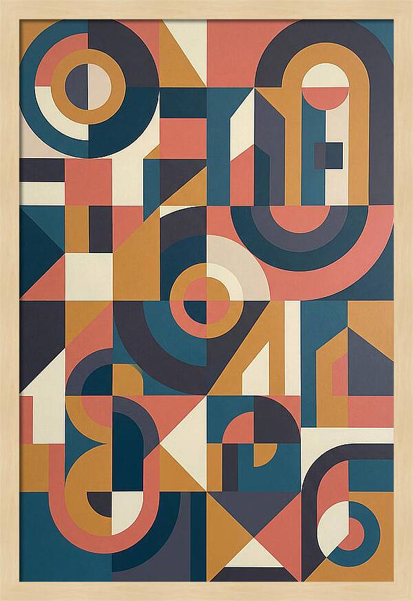 Abstract Geometry In Bold Colors
