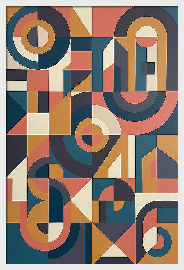 Abstract Geometry In Bold Colors