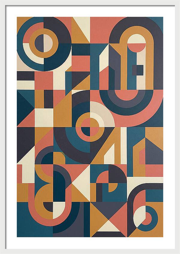 Abstract Geometry In Bold Colors