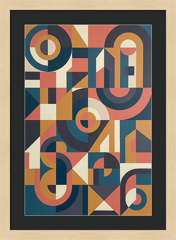 Abstract Geometry In Bold Colors