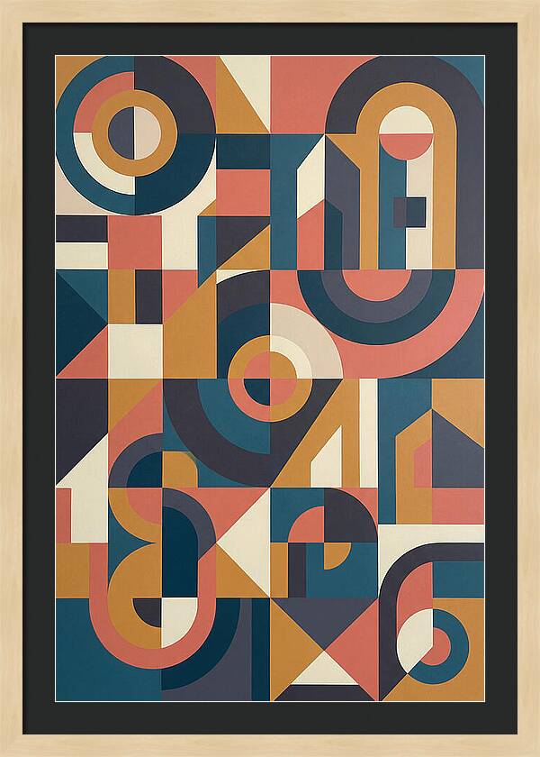 Abstract Geometry In Bold Colors