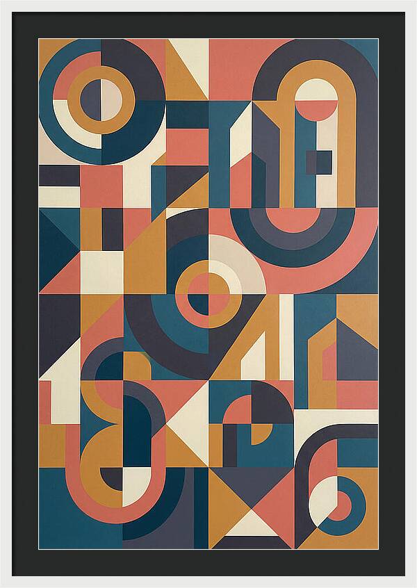 Abstract Geometry In Bold Colors