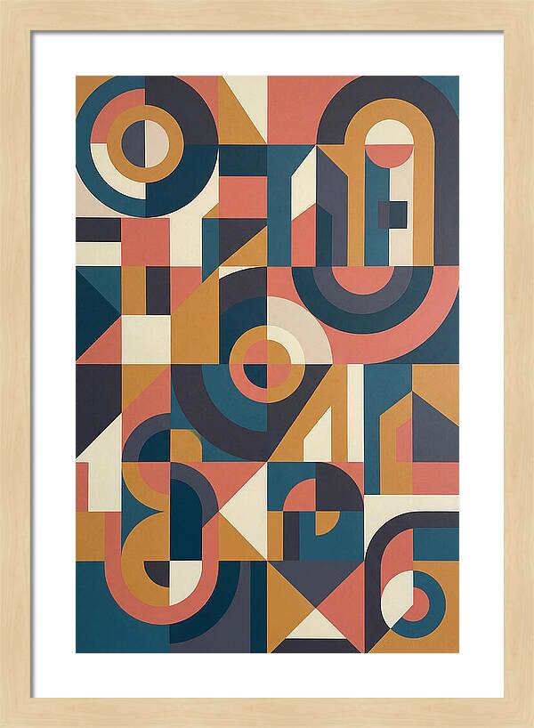 Abstract Geometry In Bold Colors