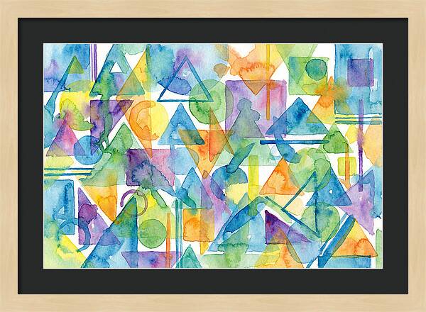 Abstract Geometry In Watercolor