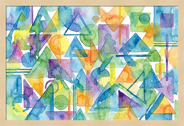 Abstract Geometry In Watercolor