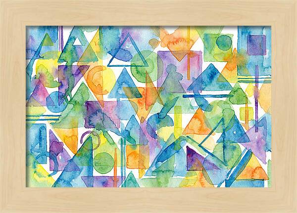 Abstract Geometry In Watercolor
