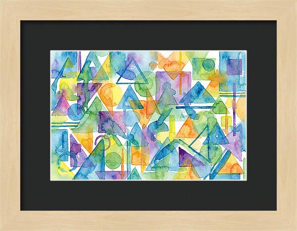 Abstract Geometry In Watercolor