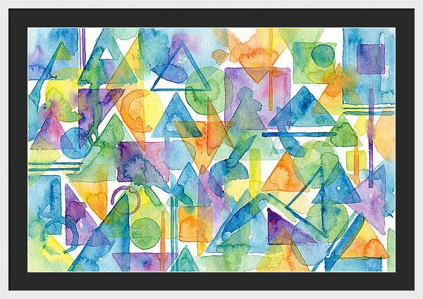 Abstract Geometry In Watercolor
