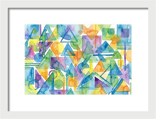 Abstract Geometry In Watercolor