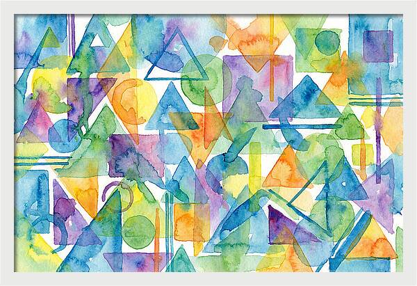Abstract Geometry In Watercolor