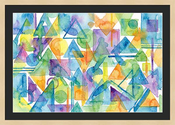 Abstract Geometry In Watercolor