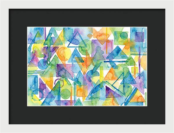 Abstract Geometry In Watercolor