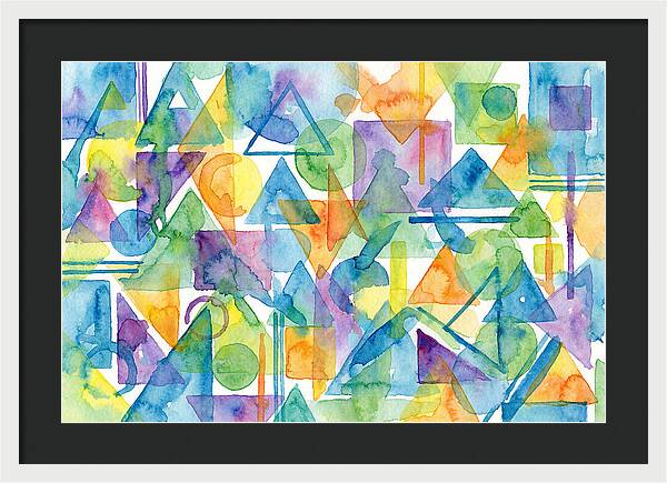 Abstract Geometry In Watercolor