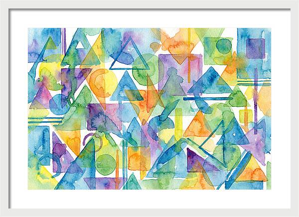 Abstract Geometry In Watercolor