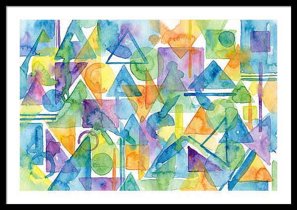 Abstract Geometry In Watercolor