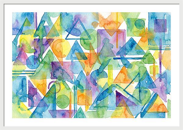 Abstract Geometry In Watercolor