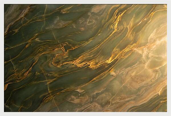 Abstract Gold Veins On Green
