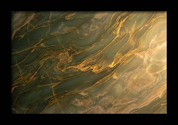 Abstract Gold Veins On Green