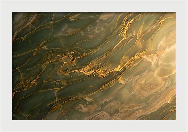 Abstract Gold Veins On Green
