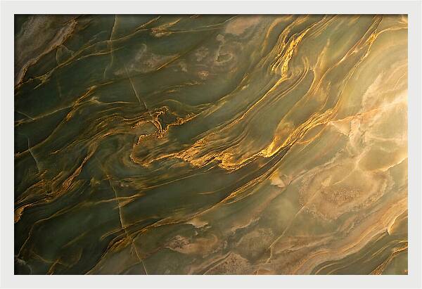 Abstract Gold Veins On Green