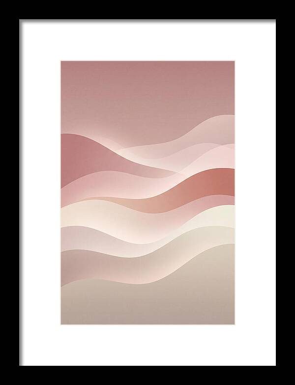 Abstract Horizon In Layers Of Dusty Rose