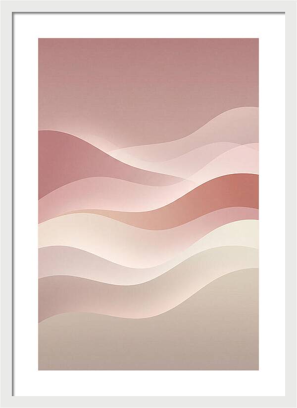 Abstract Horizon In Layers Of Dusty Rose