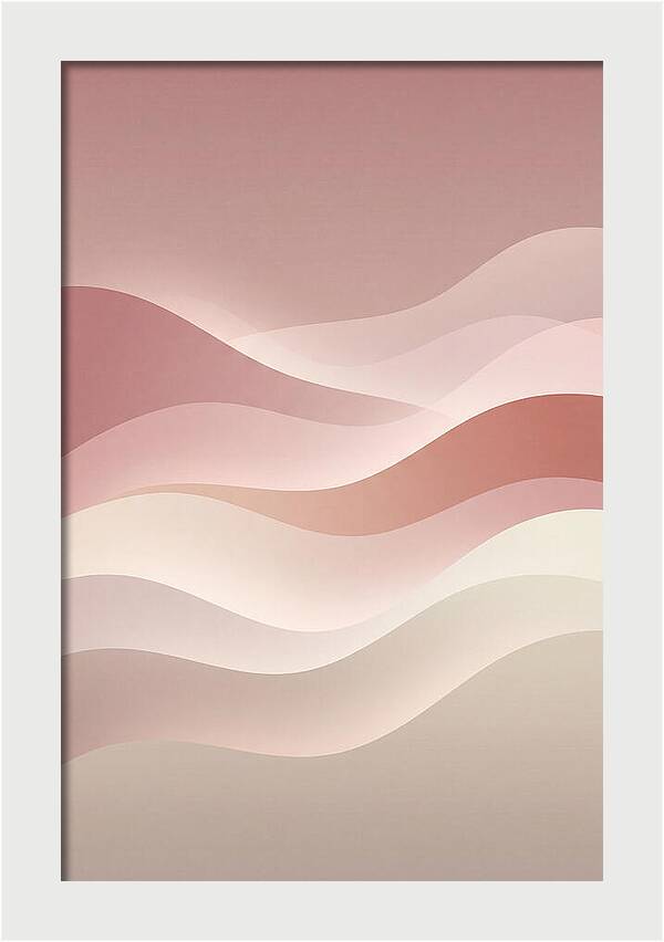 Abstract Horizon In Layers Of Dusty Rose