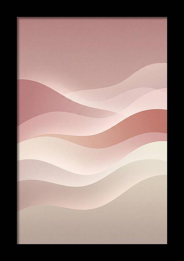 Abstract Horizon In Layers Of Dusty Rose